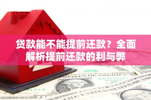 溧阳贷款能不能提前还款？全面解析提前还款的利与弊