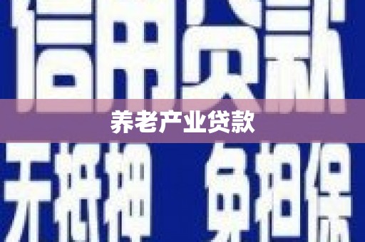 溧阳养老产业贷款