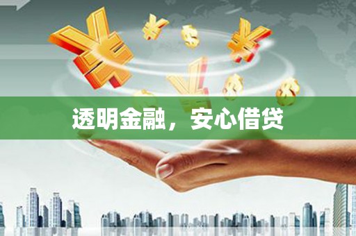 溧阳透明金融，安心借贷