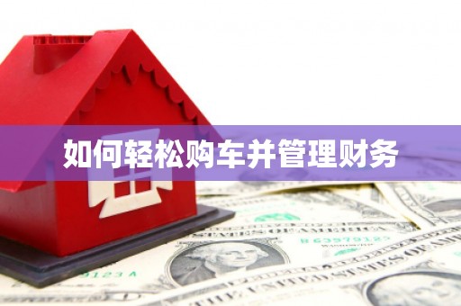 溧阳如何轻松购车并管理财务