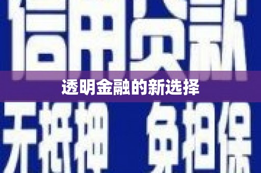溧阳透明金融的新选择