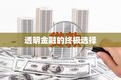 溧阳透明金融的终极选择